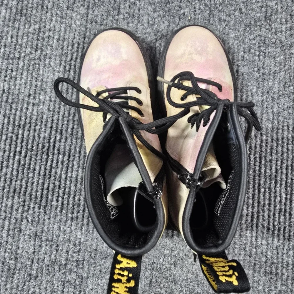 Dr. Martens 1460 Boots Mens Size 4 Womens 5 Tie Dye Suede Side Zip 8 Eye‎ Combat